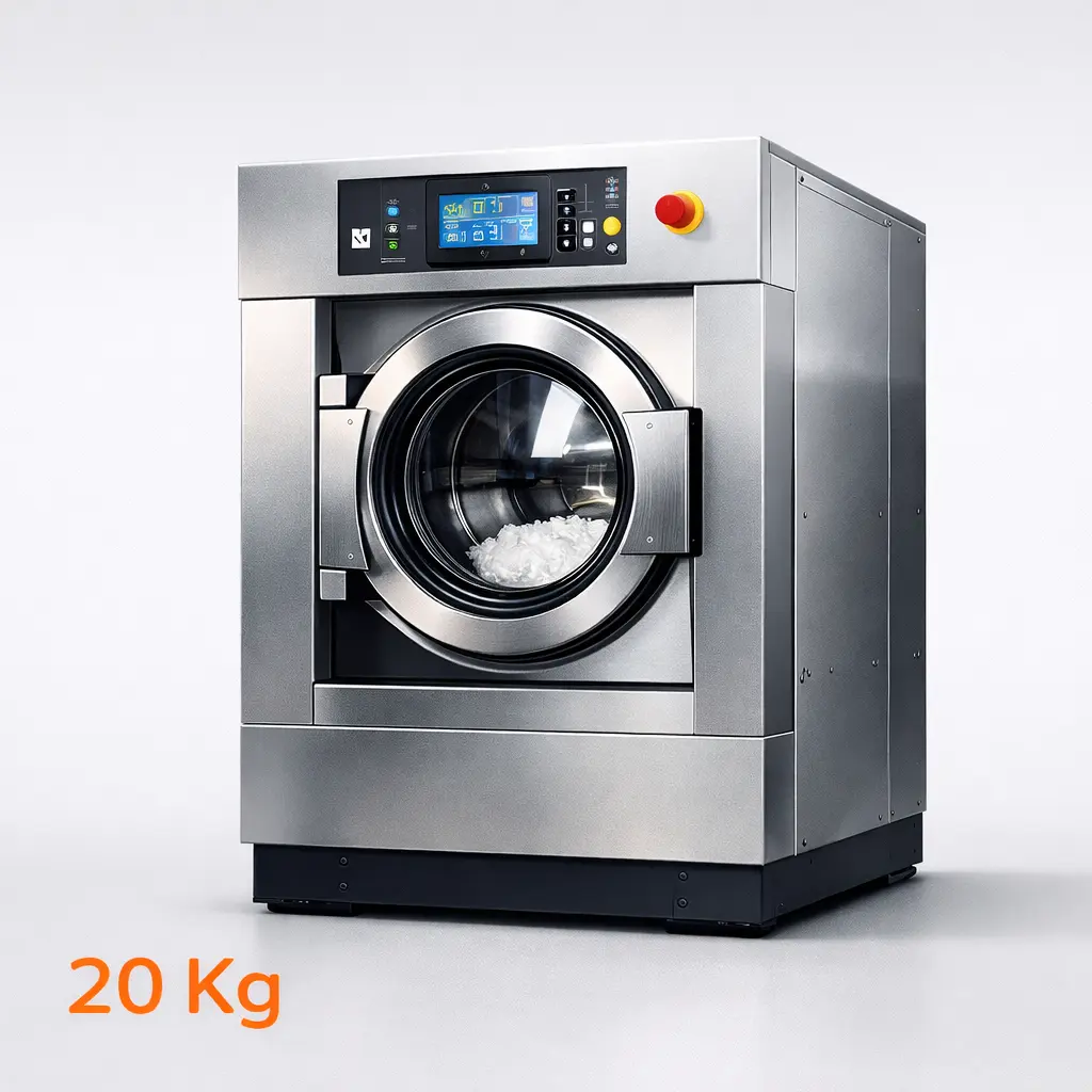 20 kg sanayi tipi çamaşır makinesi otel ve yurt kullanımı